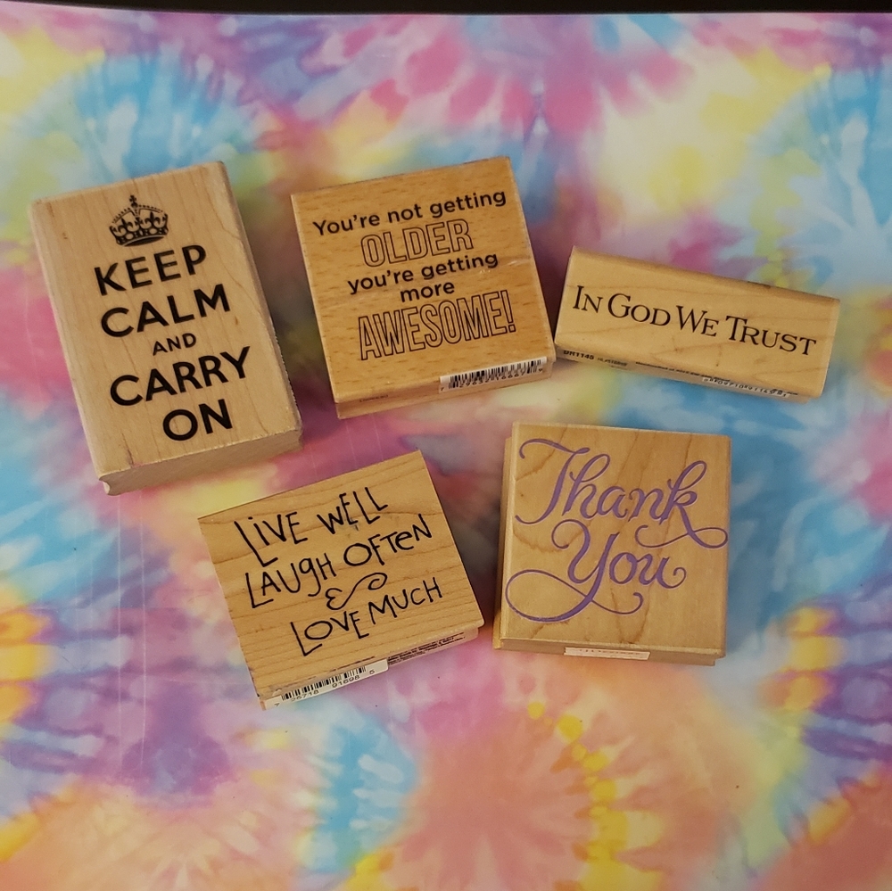 Rubber ink stamp lot
